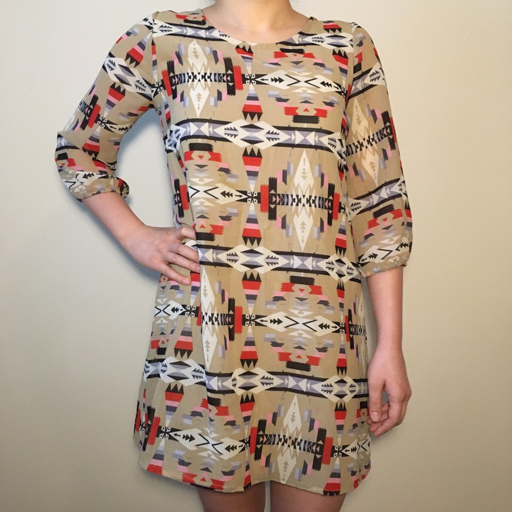 Indulge by Gogo Apparels A Line Print Dress